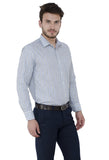 Blue Pencil Stripes Formal Shirt