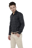 Black Checkered Formal Shirt