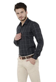 Black Checkered Formal Shirt