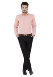 Peach Solid Formal Shirt