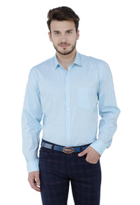 Sky Blue Woven Dot formal Shirt