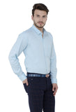 Sky Blue Woven Dot formal Shirt