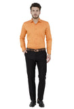 Orange Woven Dot Formal Shirt