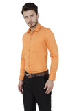 Orange Woven Dot Formal Shirt