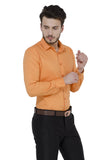 Orange Woven Dot Formal Shirt