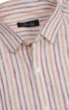 Cream Multi-colour Stripes formal Shirt