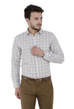 White Black Checkered Formal Shirt