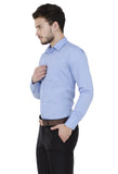 Sea Blue Solid Formal Shirt