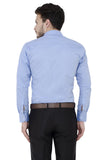 Sea Blue Solid Formal Shirt