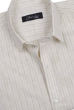 Cream Stripes Formal Shirt