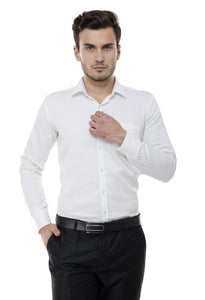 Classic White Solid Formal Shirt