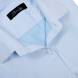 Sky Blue Printed Formal Shirt