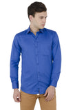 Royal Blue Solid Formal Shirt