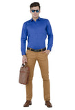 Royal Blue Solid Formal Shirt