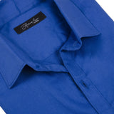 Royal Blue Solid Formal Shirt