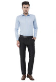 Sky Blue Solid Formal Shirt