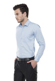 Sky Blue Solid Formal Shirt