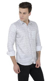 White Printed Casual Shirt