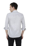 White Printed Casual Shirt