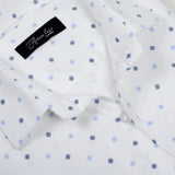 White Printed Formal Shirt