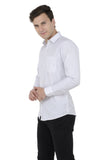 Pencil Stripe White Formal Shirt