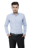 Sky Blue Solid Formal Shirt