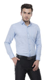 Sky Blue Solid Formal Shirt