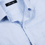 Sky Blue Solid Formal Shirt