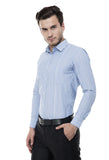 White And Blue Stripes Formal Shirt