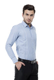 White And Blue Stripes Formal Shirt