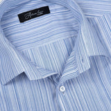 White And Blue Stripes Formal Shirt