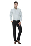 White And Blue Stripes Formal Shirt