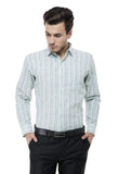 White And Blue Stripes Formal Shirt