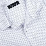 White And Blue Checkered Formal Shirt