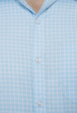 Sky Blue And White Tailored Checks Shirt