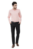 Peach Plain Solid Formal Shirt