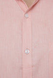 Peach Plain Solid Formal Shirt