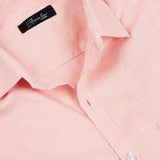 Peach Plain Solid Formal Shirt