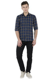 Black Erode Checked Casual Shirt