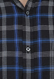 Black Erode Checked Casual Shirt