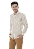 Beige Printed Casual Shirt