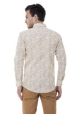 Beige Printed Casual Shirt