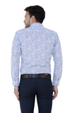 Sky Blue Printed Formal Shirt