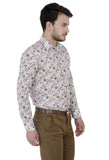 Brown Printed Casual Shirt