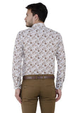 Brown Printed Casual Shirt