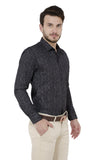 Black Printed Formal Shirt