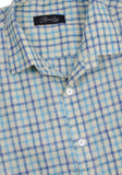 Creamy Blue Checks Formal Shirt