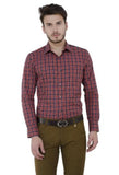 Red Checkered Formal Shirt