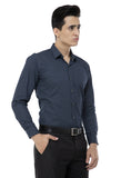 Navy Blue Printed Casual Shirt