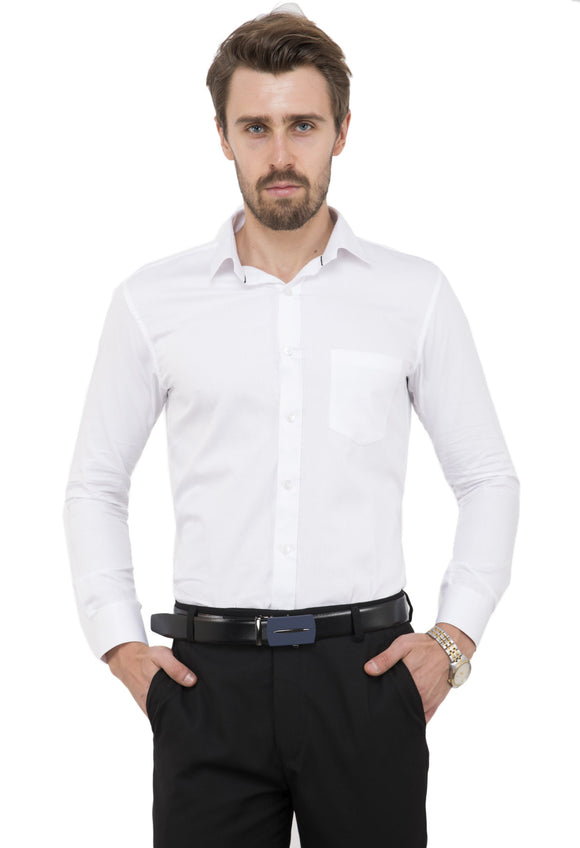 Classic Solid White Formal Shirt